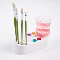 홈조이 업그레이드 브러쉬 린서 자동 붓 세척기 붓 수납 파레트 겸용 녹색