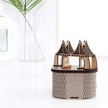 영공방 DIY 회전 우드 오르골-부산 광안대교(YM-956), 단품, 단품