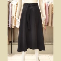 LIST 리스트 SH05 벨티드 백 밴딩 플레어 스커트 TWWSKM70040