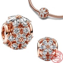 925 실버 로즈 골드 축제 스타 벨 댕글 참 판도라 팔찌 DIY 목걸이 펜던트 여성용 쥬얼리 선물, 13 VVC941