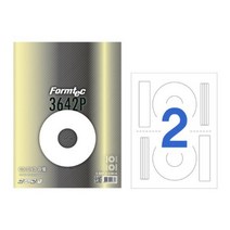 [바보사랑] 라벨CD2칸100매 CL-3642P(CD DVD용118mm(내경 41mm))