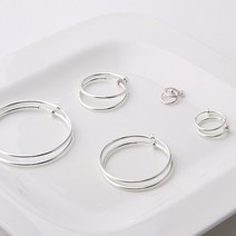 베이직 링 파이프 귀걸이/귀찌 40mm