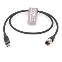 전기 커넥터 전기선 USB C 타입-C to Hirose 4 핀 남성 PD 트리거 전원 케이블 줌 F4 F8 사운드 장치 688 644 633