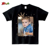 맞춤형 가족 사진 생일 티셔츠 소년 파티 매칭 이름 패밀리 룩 1 세대 의상