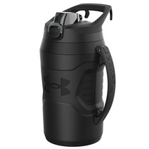 언더아머 텀블러 손잡이가 있는 물병 폼 절연 및 누출 방지 64oz 32oz 블랙 언더아머 UA 19리터 피트니스 및 스포츠 트레이닝 보냉 톤버킷 대용량 물컵 주전자 1364828, 3.블랙 커맨더 1.9L