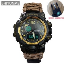 Shiyunme 남자 39s 군사 led 디지털 시계 야외 스포츠 방수 석영 시계 남자 39s 나침반 다기능 시계 relogios