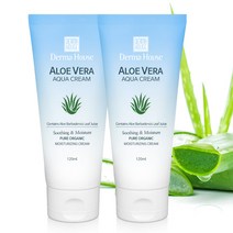 더마하우스 알로에베라 대용량 수분크림120mlx2개-수분공급 촉촉한피부, 120ml, 2개