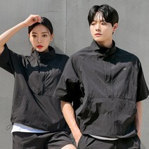 아노락반팔 커플 남여공용 아노락 러닝 트레이닝 상의 스포츠 기능성 운동복 루즈핏 애슬레저룩 반팔 데일리 TF103