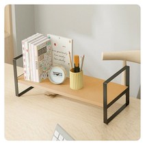 트레이 우드 철제프레임 책꽂이 선반, 우드선반1단50cm
