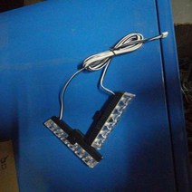 굴삭기 지게차 경광등 경고등 차량용 124LED 스트로보 스코프 라이트 fso 깜박임 소방관 조명 Led 경찰 자동 플래시 스트로브 자동차 트럭 비상 사태, 2 led+white