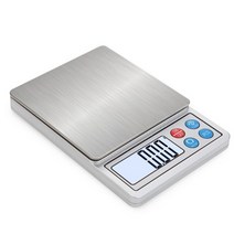 커피저울 베이킹저울 주방 계량 카페 저울 휴대용 스테인레스 스틸 디지털 주방 규모 미니 포켓 정밀 식품, 01 white_03 2kg 0.1g