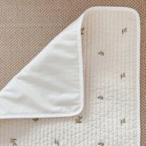 돗투돗x마롤로뜨 아기 누빔 방수요 아기 방수 패드 침대 신생아 100수, 방수패드_싱싱올리브(아이보리)