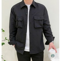 더유니크제이 아노락 긴팔 셔츠 바스락 투포켓 남방 자켓 3컬러