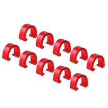 자동차 브레이크 엑셀레이터 페달 패드 muqzi 10pcs mtb 자전거 자전거 프레임 u 버클 브레이크 케이블 하우징 호스 튜브 시프터 케이블 가이드 버튼 고정 튜빙 클립, 레드10개