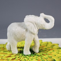건강한 자연석 하얀 코끼리 장식품 소형 인테리어 조각상, A타입