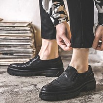 남자 발볼넓은구두 정장 무대 공연 30대 50대 구두 소가죽 윙팁 로퍼 A21