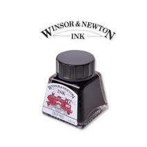 드로잉 잉크 만년필 딥펜 캘리그라피 병잉크 윈져&뉴톤 14ml, 1005127 Carmine