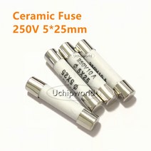 세라믹 퓨즈 5x25mm 250V RO55 500mA 0.5A 1A 2A 3A 4A 5A 6A 8A, 04 10A_01 RO55 5x25mm 250V
