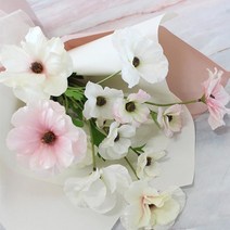 여자지취방 러블리 공간 인테리어소품 조화 촬영소품 포토존 인조화분 정원 꽃장식 쇼룸, 화이트