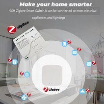 4CH Zigbee Smart Light Switch Module DC 5/12/32V RF433 Receive 10A Relays Work With Alexa Assistant, 한개옵션0