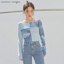 [커먼유니크] 셀리드 타이다이 웨이브 크롭 티/(2003427)