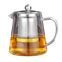 Zhijing 중국 쿵푸 차 / 홍차 사무실 커피 주전자를위한 550ml 내열 유리 주전자 냄비(Transparent), 투명한