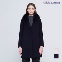 올리비아로렌 아울렛 이월 겨울 폭스 퍼 장식 슬림 라인 코트 VOPEAVWA141