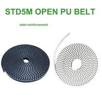 컨베이어벨트 롤테이너 체인블럭 폴리우레탄 PU STD5M 톱니 변속기 컨베이어 STS S5M 타이밍 벨트 CNC 기계 모터용 스틸 코드가 있는 개방형, [03] 40mm, [01] white color, [03] 3meter