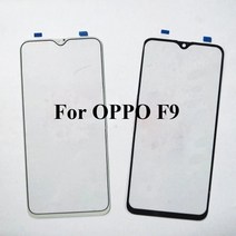 OPPO F9 유리 렌즈 터치 스크린 외부 F 9 용 커버 플렉스 없음, 한개옵션1, 02 Black