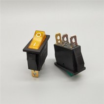 KCD3 로커 스위치 on-off 2-위치 3-핀 선박 유형 (LED 전원 공급 장치 포함) 16A 250VAC / 20a 125VAC 35mm * 31mm 14mm 1 개, 05 YELLOW