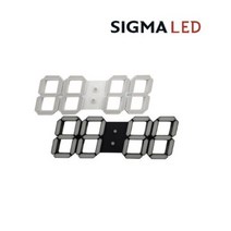 시그마 3D LED 리모콘 벽시계, 화이트