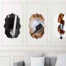 pi119-폼아크릴액자38CmX58Cm엔틱A_헤어샵미용실, 타입4_크리닉