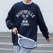 문컬렉션 특양면 오버핏 맨투맨 테니스 스웨트셔츠