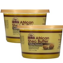 Okay Pure Naturals 오케이 퓨어 내추럴 African Shea Butter Yellow Smooth 아프리칸 시아 버터 옐로우 스무스 369g 2팩