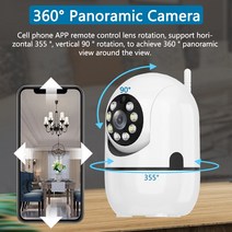 애견모니터 베이비모니터 무선cctv 2MP 와이파이 1080P IP 카메라 홈 보안 스마트 자동 추적 IR 야간 투시, 01 EU 플러그