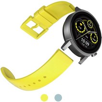 오닉스 및 플래티넘 소재의 ticwatch e3gth c2c2 plus용 20mm 표준, e3 옐로우 스트랩