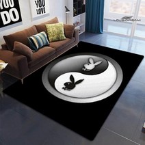 플레이보이 로고 미끄럼 방지 주방 욕실 세탁실 카펫 거실 침실 바닥 매트 야외 러그 공간, 주황색+120cm x 160cm