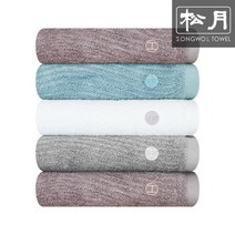 송월타월 송월타월 송월 호텔컬렉션 뱀부얀 100 웨이브 호텔수건 5장, 아이보리