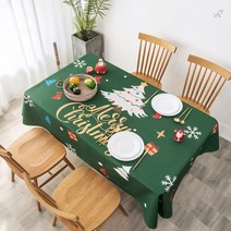 크리스마스 홈파티 원탁 식탁보 테이블보 4인 6인 러너 깔개, 140x200cm, AA
