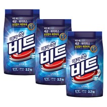 비트 분말 세탁세제 일반용, 3.2kg, 3개