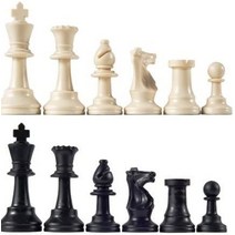 Staunton 토너먼트 체스 피스 9.5cm(3.75인치) 킹 및 2개의 추가 퀸, 한개옵션0