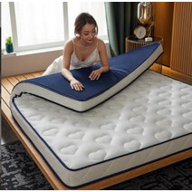 침대 이불 패드 VESCOVO 렌탈 룸 폼 더블 Matras 스티치 라텍스 매트리스 토퍼 맞춤 제작, [01] 45cm thickness, [11] 200x22079x86inch, [07] as picture