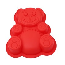 모양틀 입체 두꺼운 월병 3d 사랑스러운 곰 모양 케이크 금형 실리콘 금형 베이킹 도구 주방 퐁당 절단기 taart decoratie silikonowe 몰드 가정용 베이킹, 네이비 블루