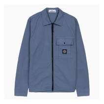 [스톤아일랜드] (당일) 22FW 로고 패치 스카이 블루 집업 자켓 761510419 V