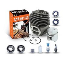 엔진톱 파트너 콘크리트 톱 실린더 피스톤 키트 감압 밸브 연료 필터 점화 플러그 니들 베어링 크랭크 베어링용 Husqvarna용 K750 K760용 Mtanlo 51mm