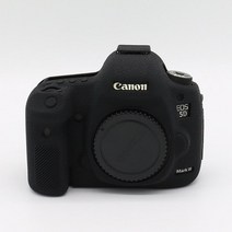 캐논 EOS 5D 마크 III 3 5D3 / 5Ds R / 5Ds 카메라 전용 실리콘 아머 스킨 케이스 바디 커버 프로텍터 미끄럼 방지 질감 디자인, 01 Black