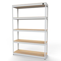 울트라랙 5단 일체형 기둥 철제선반 무볼트 조립식 앵글 선반 베란다 펜트리 선반장 가정용 창고용 수납 및 다용도, 아이보리, 1100  600  2100, 1개