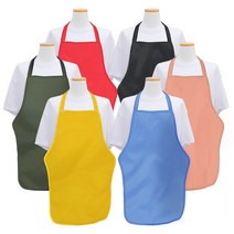현mhs8_찍찍이앞치마 프린팅 성인용 캐릭터 목끈형 손님용 업무용 턱받이 기본♥coold, ♥coold손님용 방수앞치마, (목걸이형)블루
