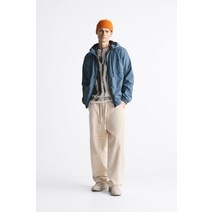 독일 자라 ZARA 러버라이즈드 후드 재킷 - 페트롤 블루