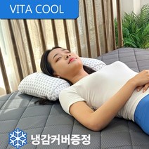 비타 쿨베개 (유아 성인 시원한 베개) 여름베개 냉감베개 3가지 사이즈, 미듐(그레이)